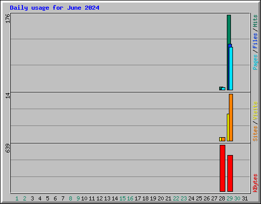 Daily usage for June 2024