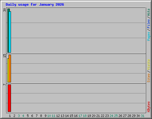 Daily usage for January 2026