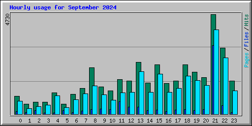 Hourly usage for September 2024