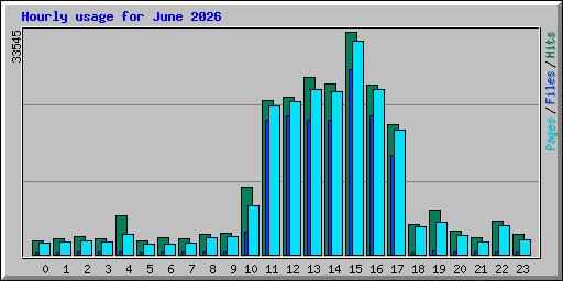 Hourly usage for June 2026