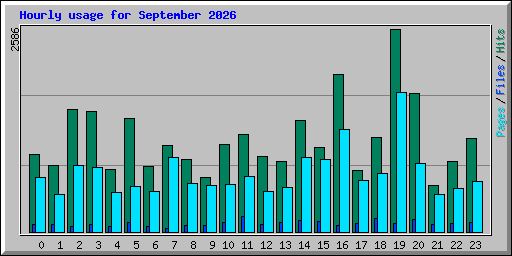 Hourly usage for September 2026